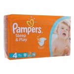 Подгузники, Pampers (Памперс) 8-14 кг р. 4 №50 Слип энд Плэй макси с ромашкой