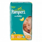 Подгузники, Pampers (Памперс) 2-5 кг №43 Нью беби драй ньюборн