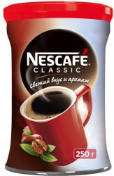 Кофе, Nescafe (Нескафе) 250 г 1 шт классик железн.банка