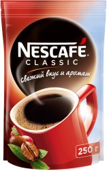 Кофе, Nescafe (Нескафе) 250 г 1 шт классик мягк. упак.