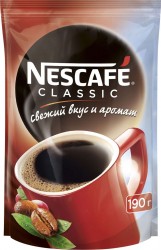 Кофе, Nescafe (Нескафе) 190 г 1 шт классик пакет