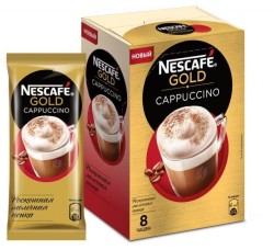 Кофе, Nescafe (Нескафе) 17 г 8 шт Голд каппучино